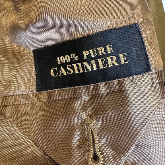 Nathan David 100% Cashmere Sports Coat Blazer Mens No Size Camel 2 Buttons Paris - Picture 10 of 12